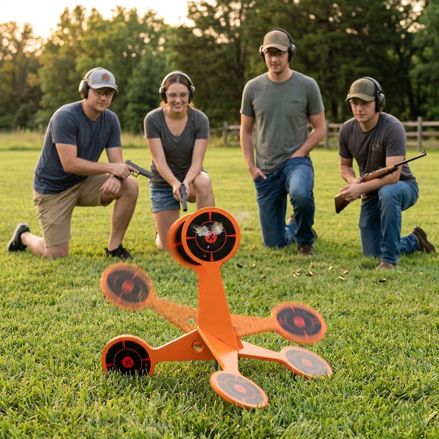 🎯 Spinning Shooting Target (Thickened Flip Roller)