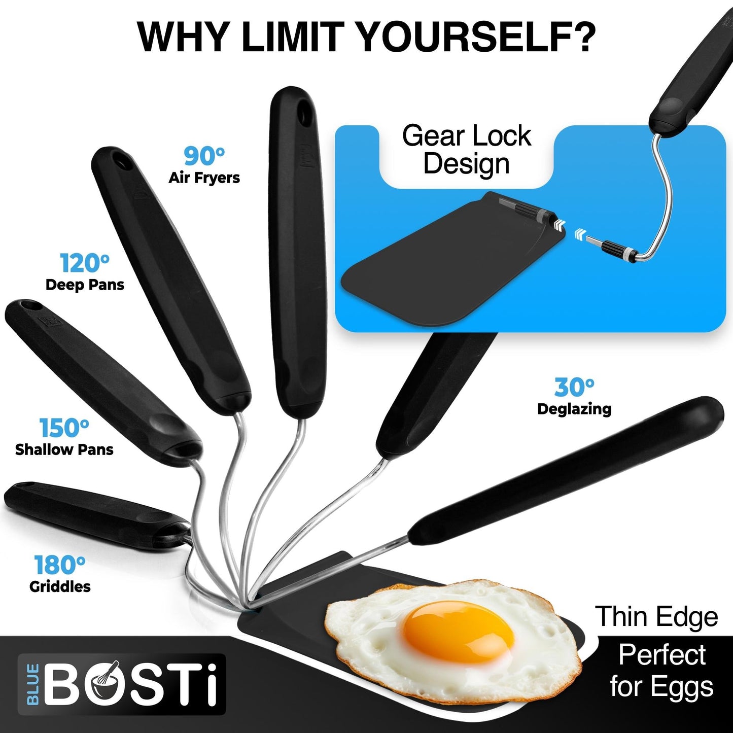 Spatula With Adjustable Angles🍽️ — A must have kitchen gadget👨‍🍳🍴Includes 2 Spatula heads made from PPSU - BPA/BPS and PFAS free. Non-Toxic🛡