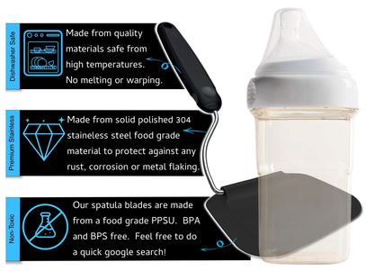 Spatula With Adjustable Angles🍽️ — A must have kitchen gadget👨‍🍳🍴Includes 2 Spatula heads made from PPSU - BPA/BPS and PFAS free. Non-Toxic🛡